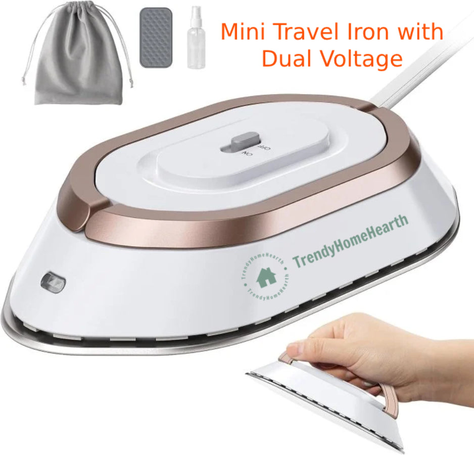 TrendyHomeHearth™ Travel Mini Iron with Dual Voltage