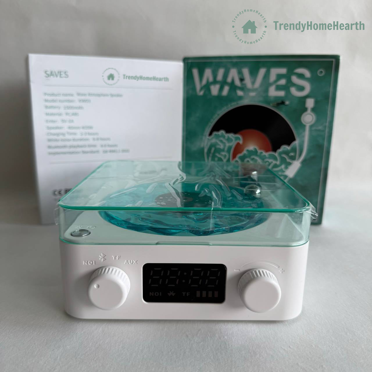 TrendyHomeHearth™ Waves Vinyl Retro Bluetooth Speaker