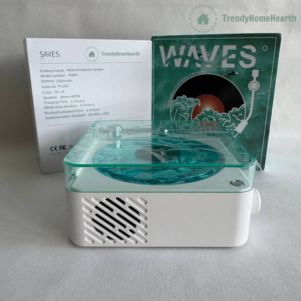 TrendyHomeHearth™ Waves Vinyl Retro Bluetooth Speaker