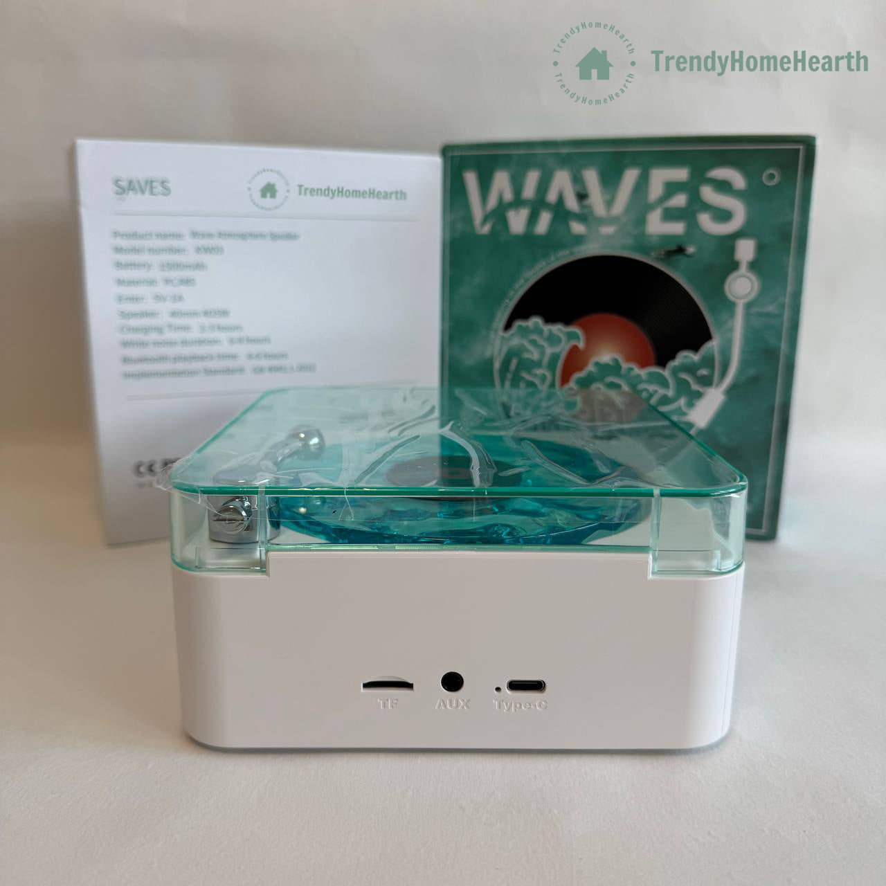 TrendyHomeHearth™ Waves Vinyl Retro Bluetooth Speaker