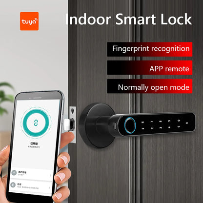 TrendyHomeHearth™ Smart Touch ID Door Handle With Tuya App