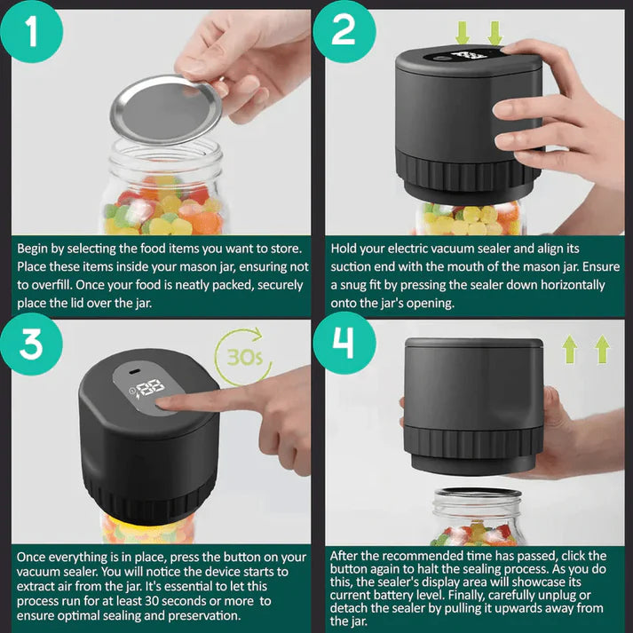 TrendyHomeHearth™ Mason Jar Vacuum Sealer