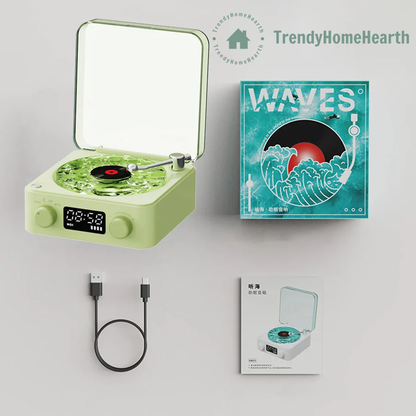 TrendyHomeHearth™ Waves Vinyl Retro Bluetooth Speaker